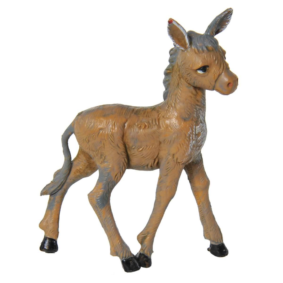 Statua presepe 12 cm famiglia di asini