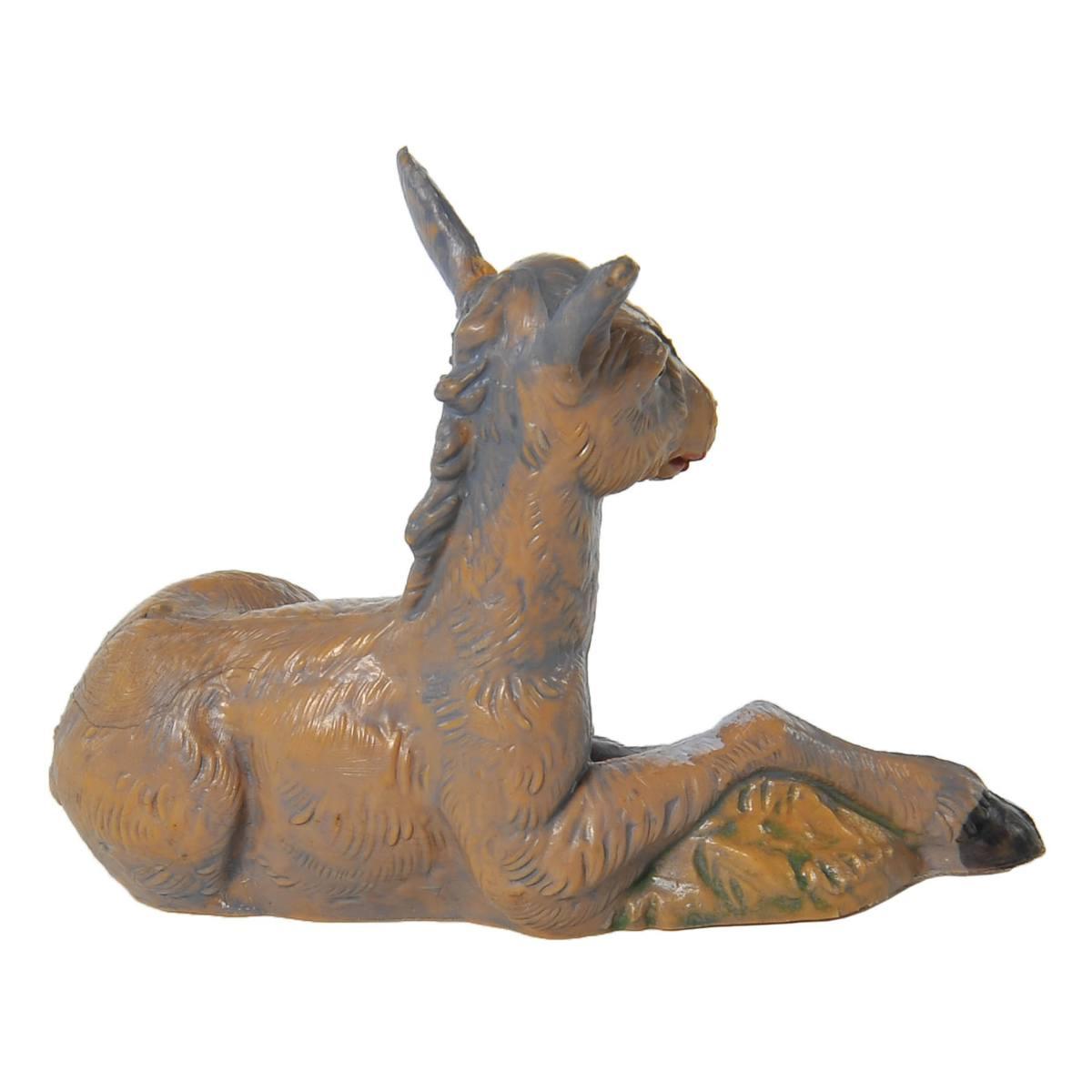 Statua presepe 12 cm famiglia di asini