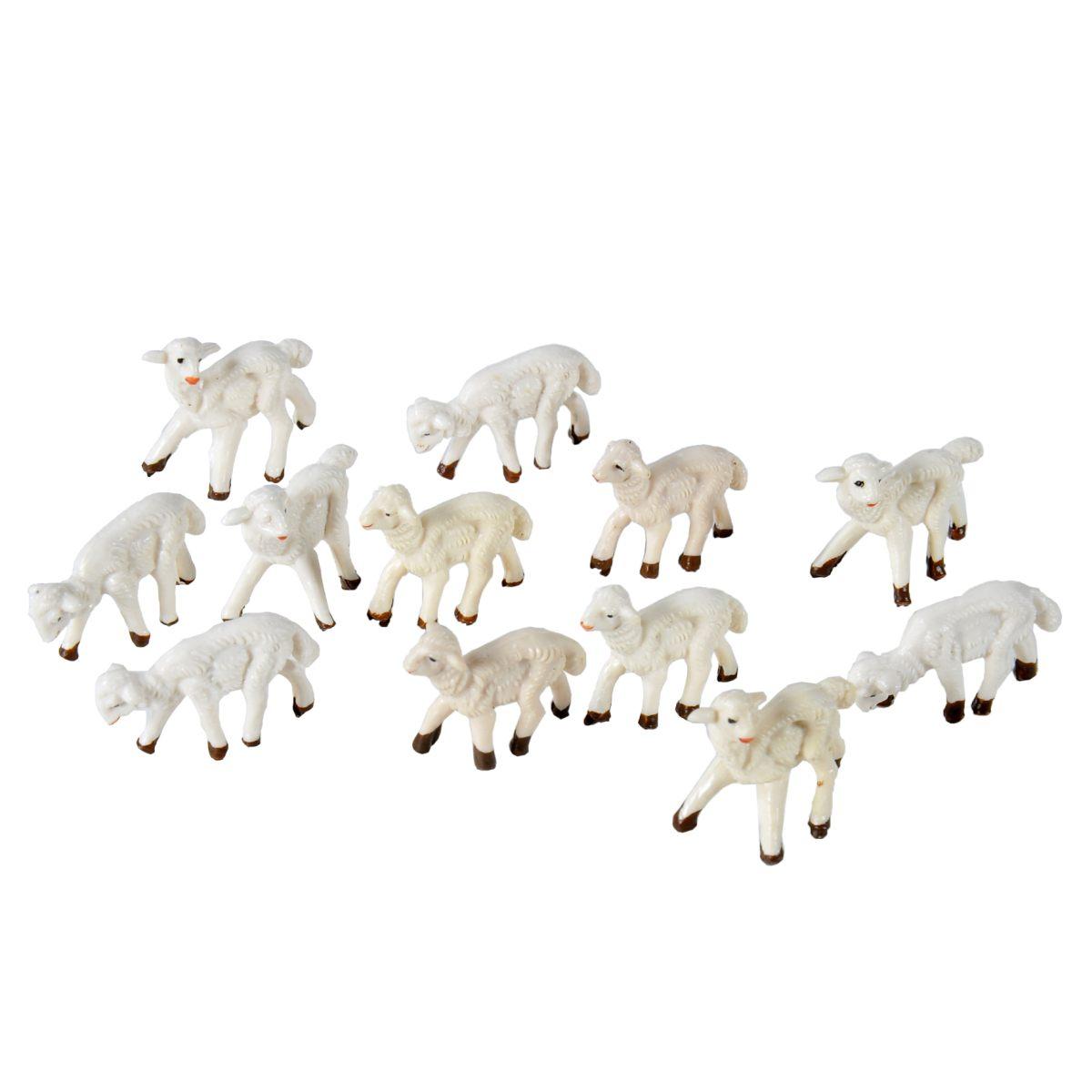 Statua presepe 4 cm pecore assortite