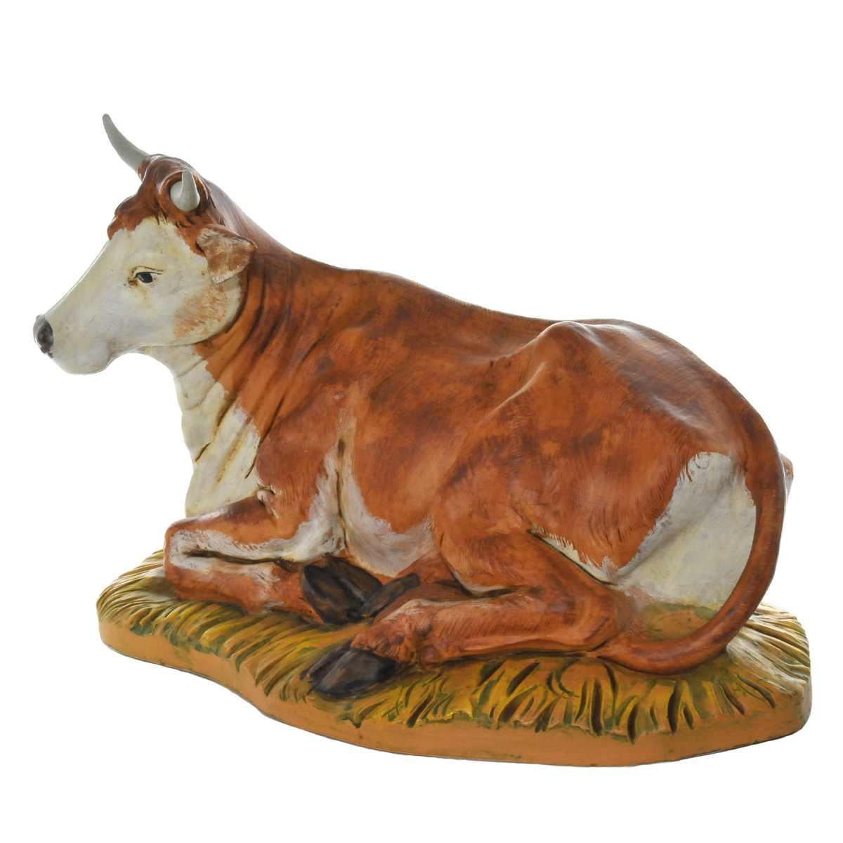 Statua presepe 45 cm bue sdraiato