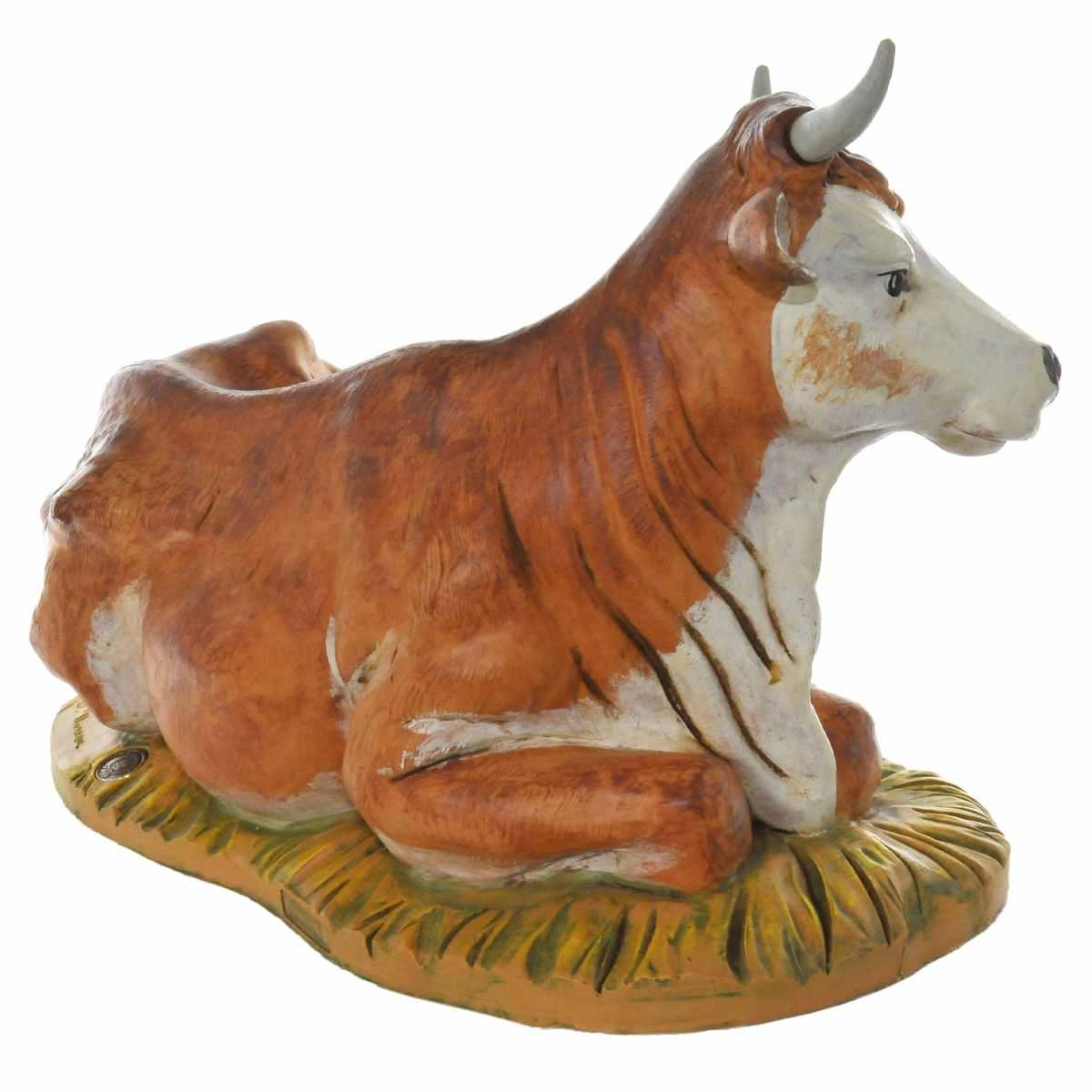 Statua presepe 45 cm bue sdraiato