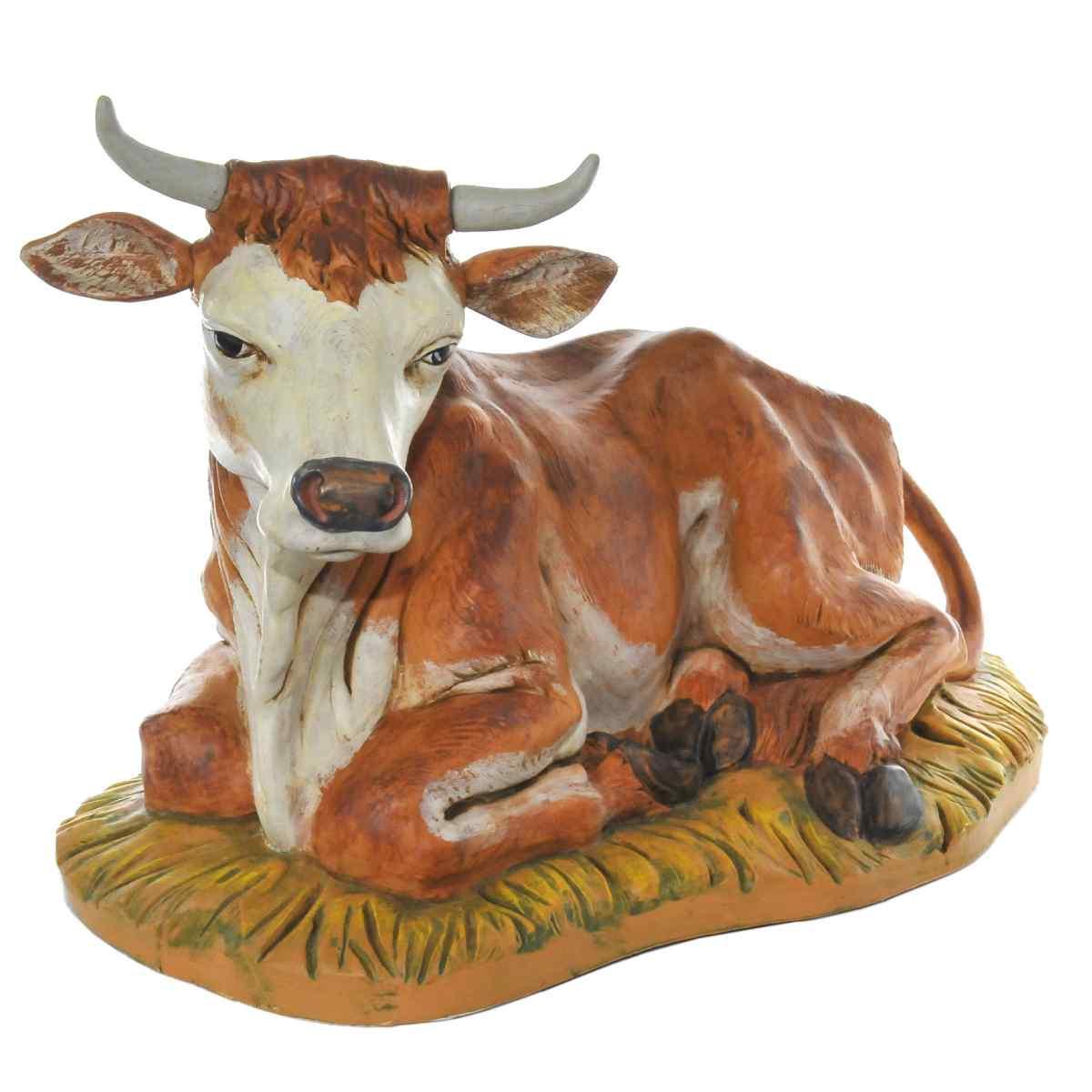 Statua presepe 45 cm bue sdraiato