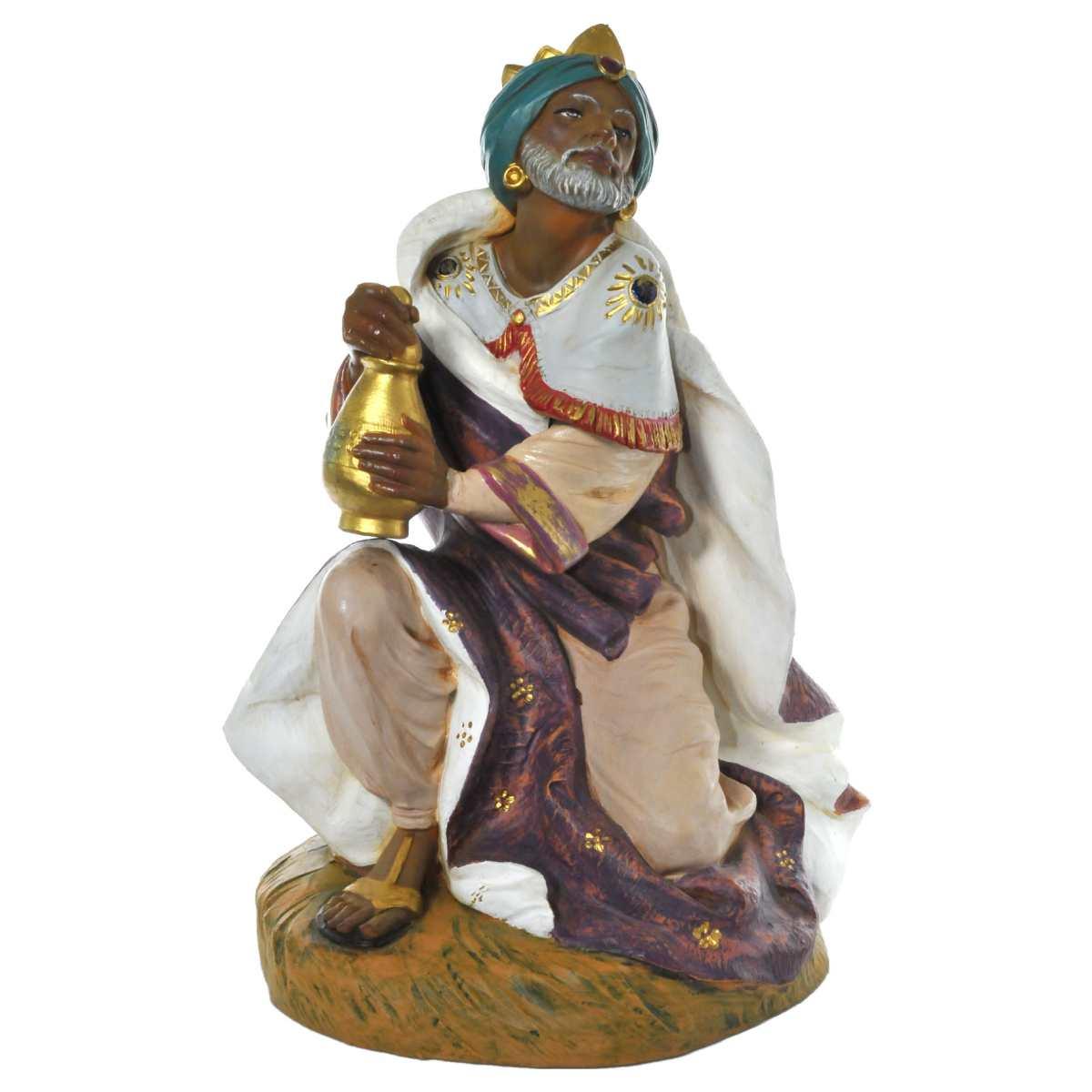 Statua presepe 45 cm re magio gasprre in ginocchio