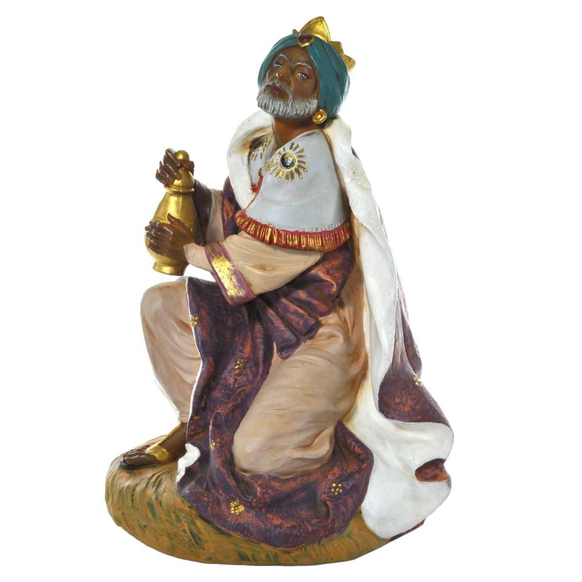Statua presepe 45 cm re magio gasprre in ginocchio