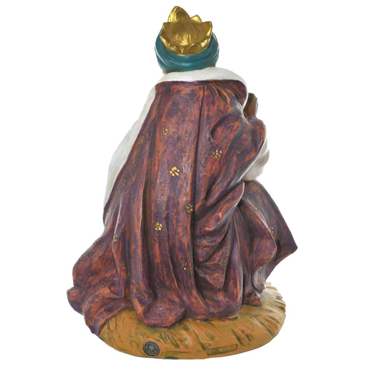 Statua presepe 45 cm re magio gasprre in ginocchio