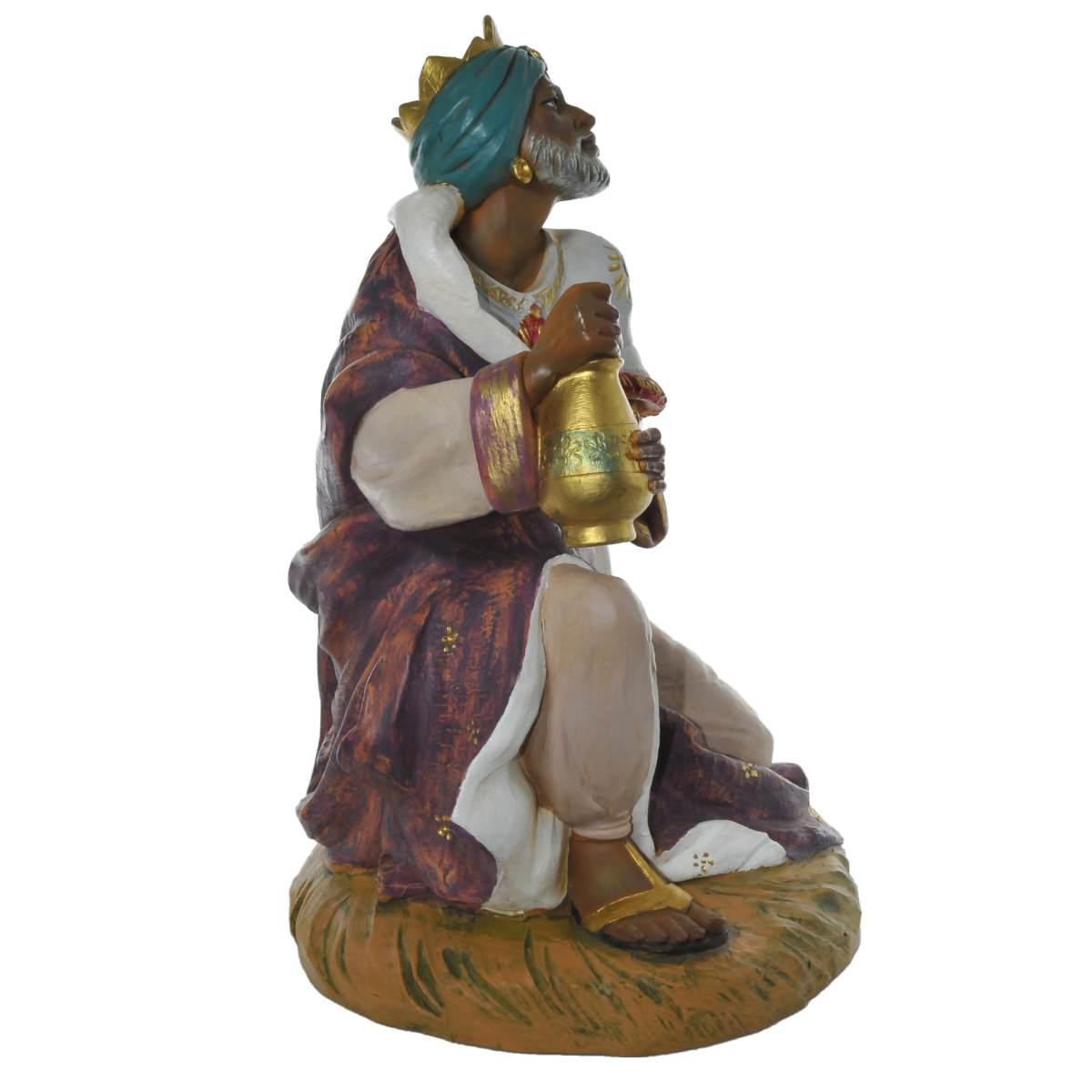 Statua presepe 45 cm re magio gasprre in ginocchio