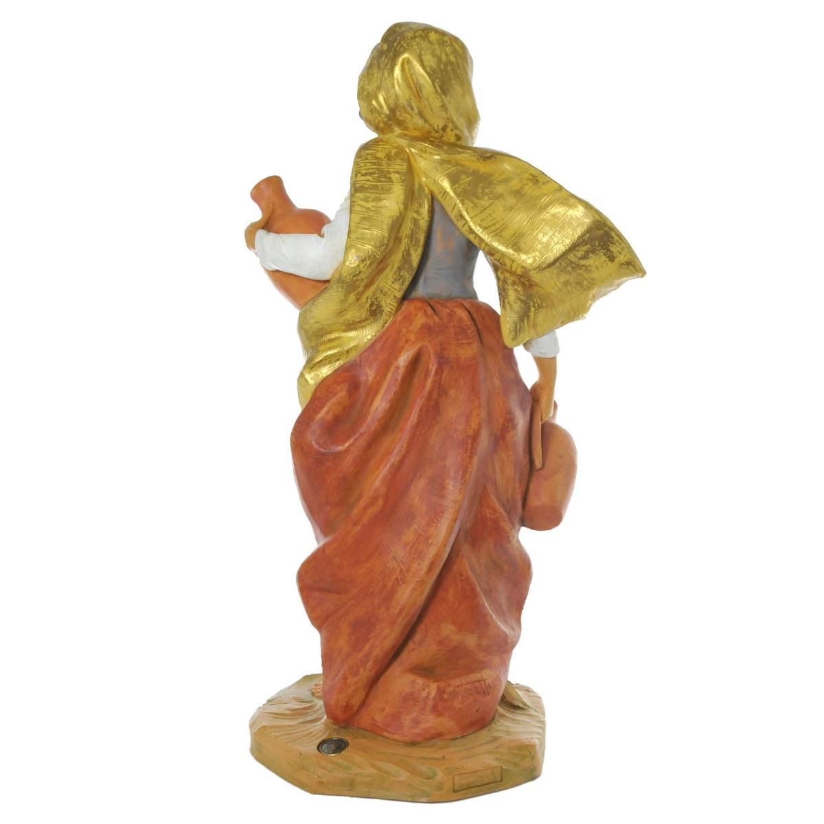 Statua presepe 45 cm pastorella con 2 anfore