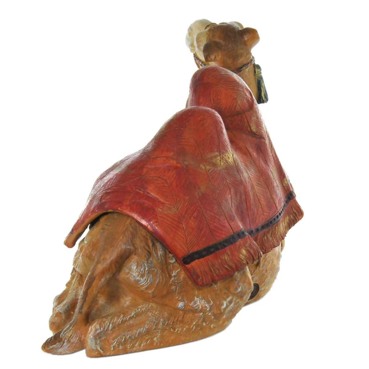 Statua presepe 45 cm cammello seduto coperta
