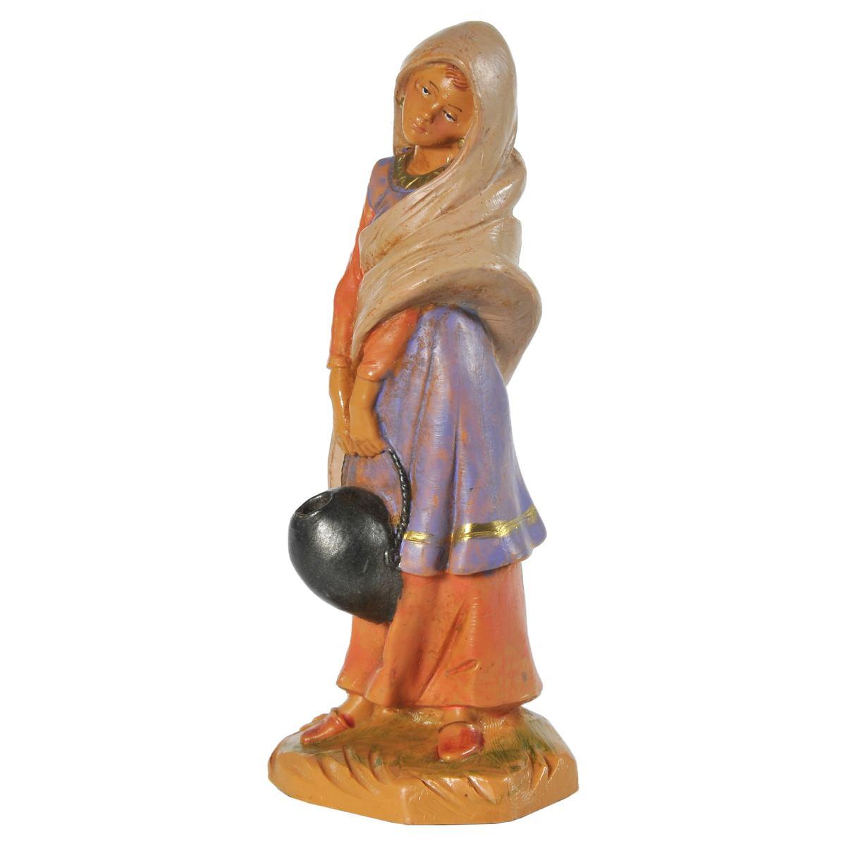 Statua presepe 12 cm naamah donna con velo e anfora edizione limitata