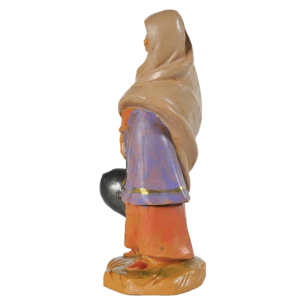 Statua presepe 12 cm naamah donna con velo e anfora edizione limitata