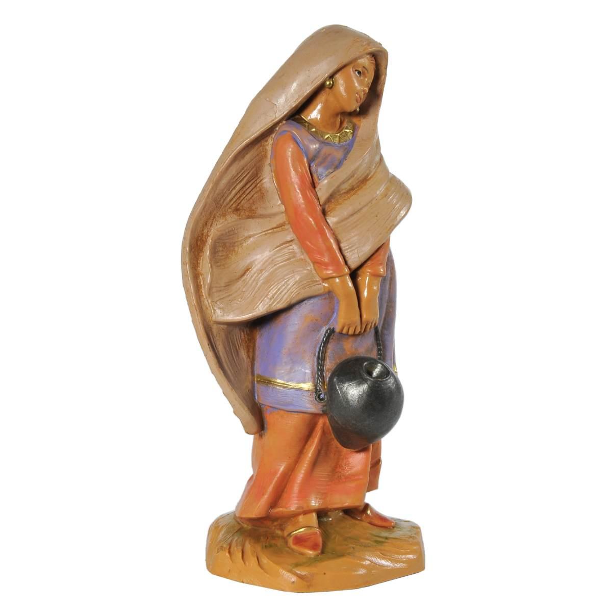 Statua presepe 12 cm naamah donna con velo e anfora edizione limitata