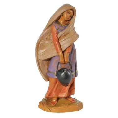 Statua presepe 12 cm naamah donna con velo e anfora edizione limitata