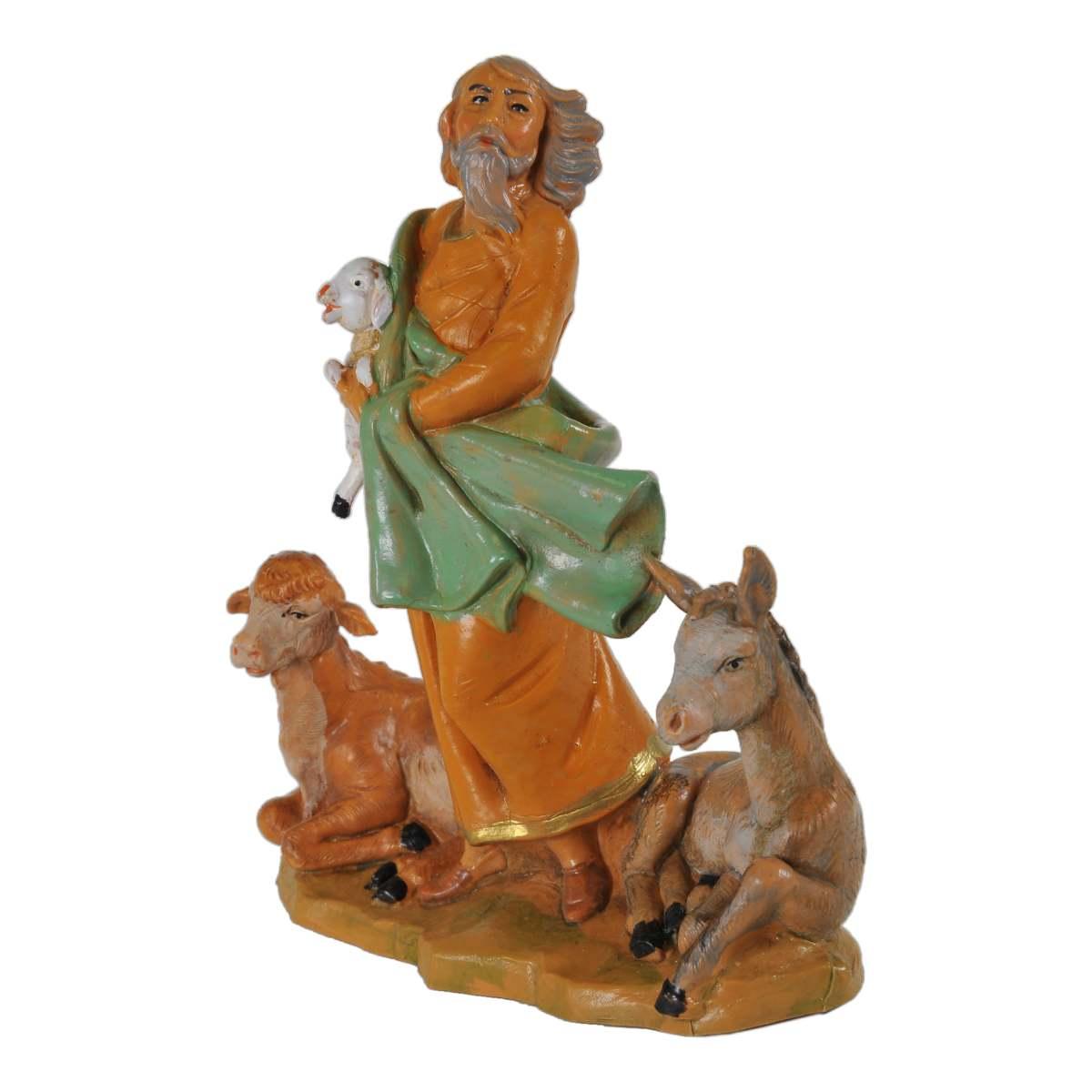 Statua presepe 12 cm nathaniel pastore anziano