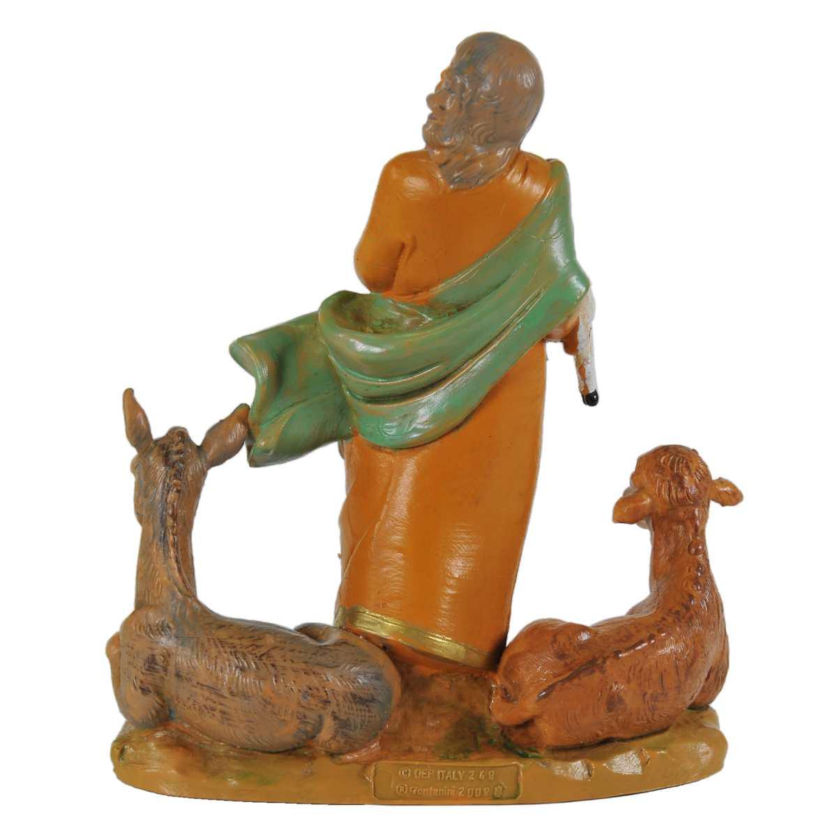 Statua presepe 12 cm nathaniel pastore anziano