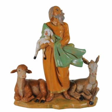 Statua presepe 12 cm nathaniel pastore anziano