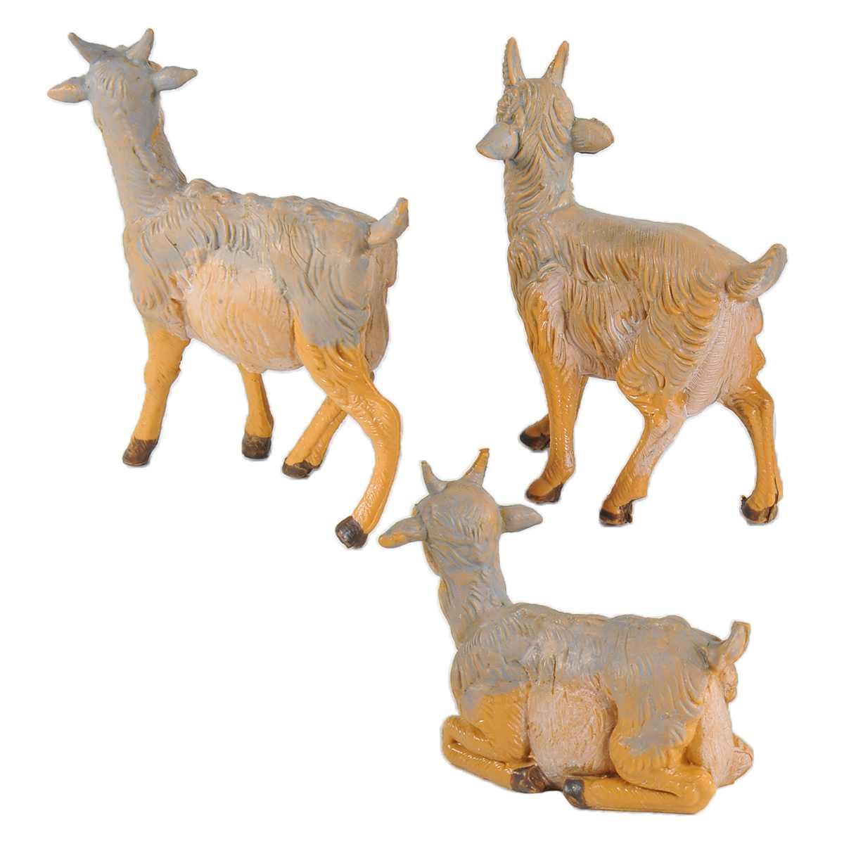 Statua presepe 12 cm caprette set 3 pz