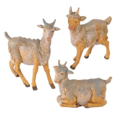Statua presepe 12 cm caprette