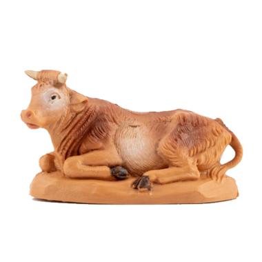 Statua presepe 6.5 cm bue sdraiato