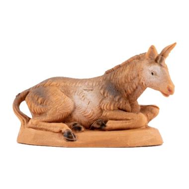Statua presepe 6.5 cm asino sdraiato