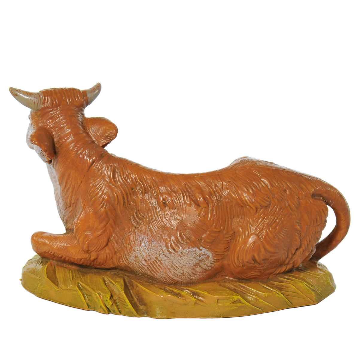 Statua presepe 12 cm bue seduto