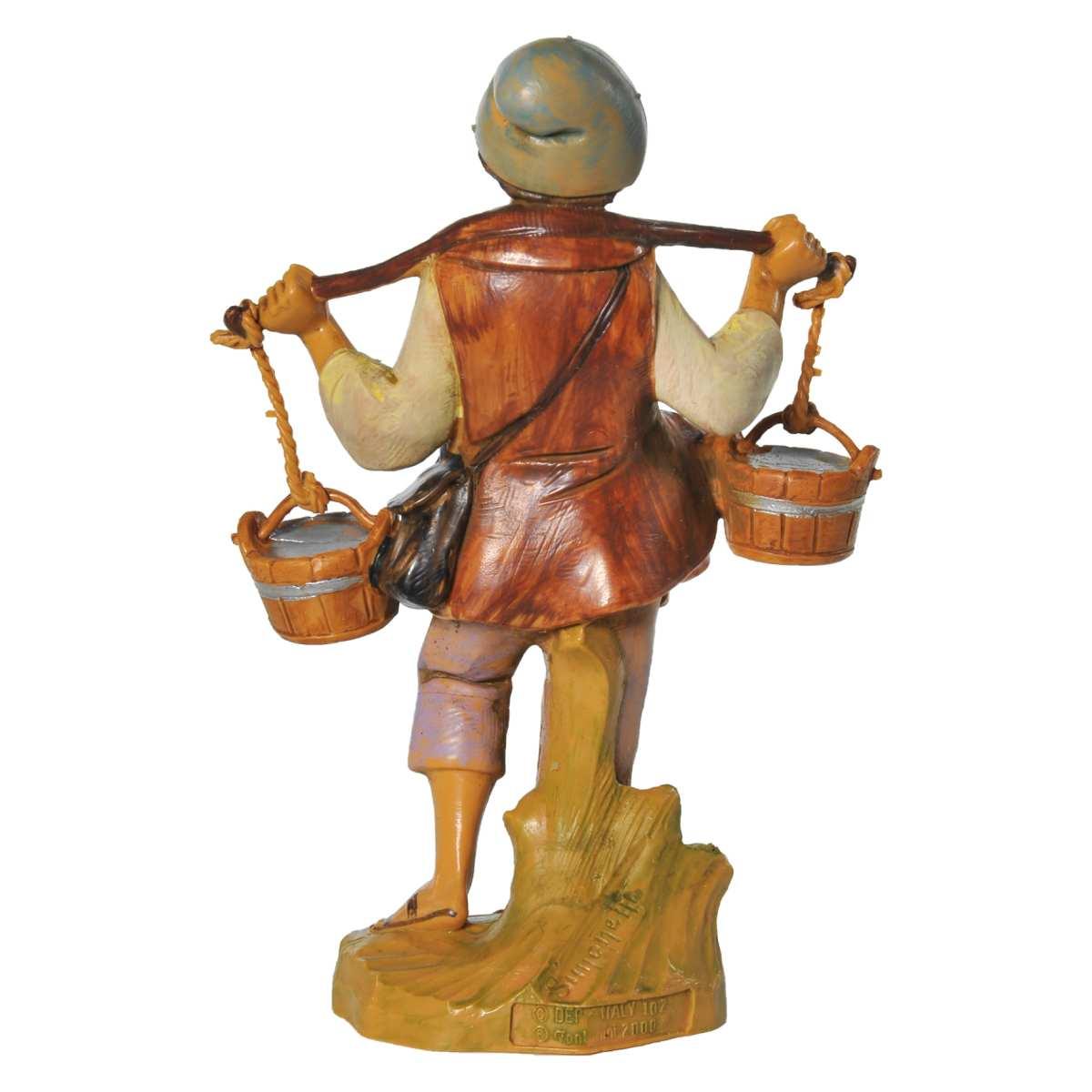 Statua presepe 12 cm pastore acquaiolo secchi