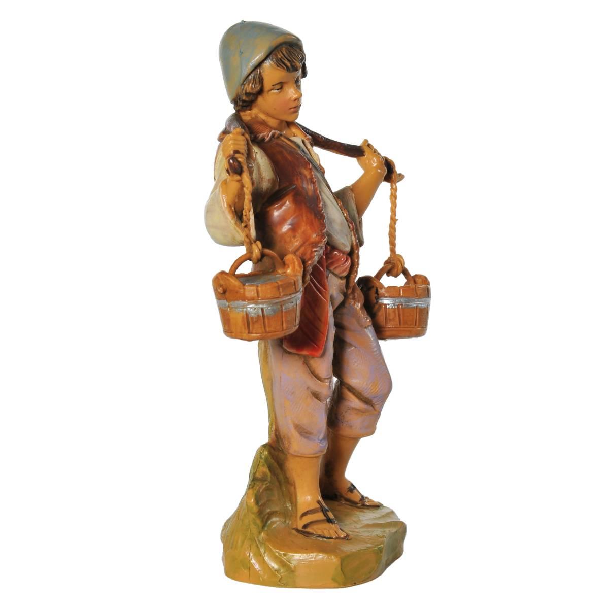 Statua presepe 12 cm pastore acquaiolo secchi