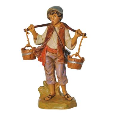Statua presepe 12 cm pastore acquaiolo secchi