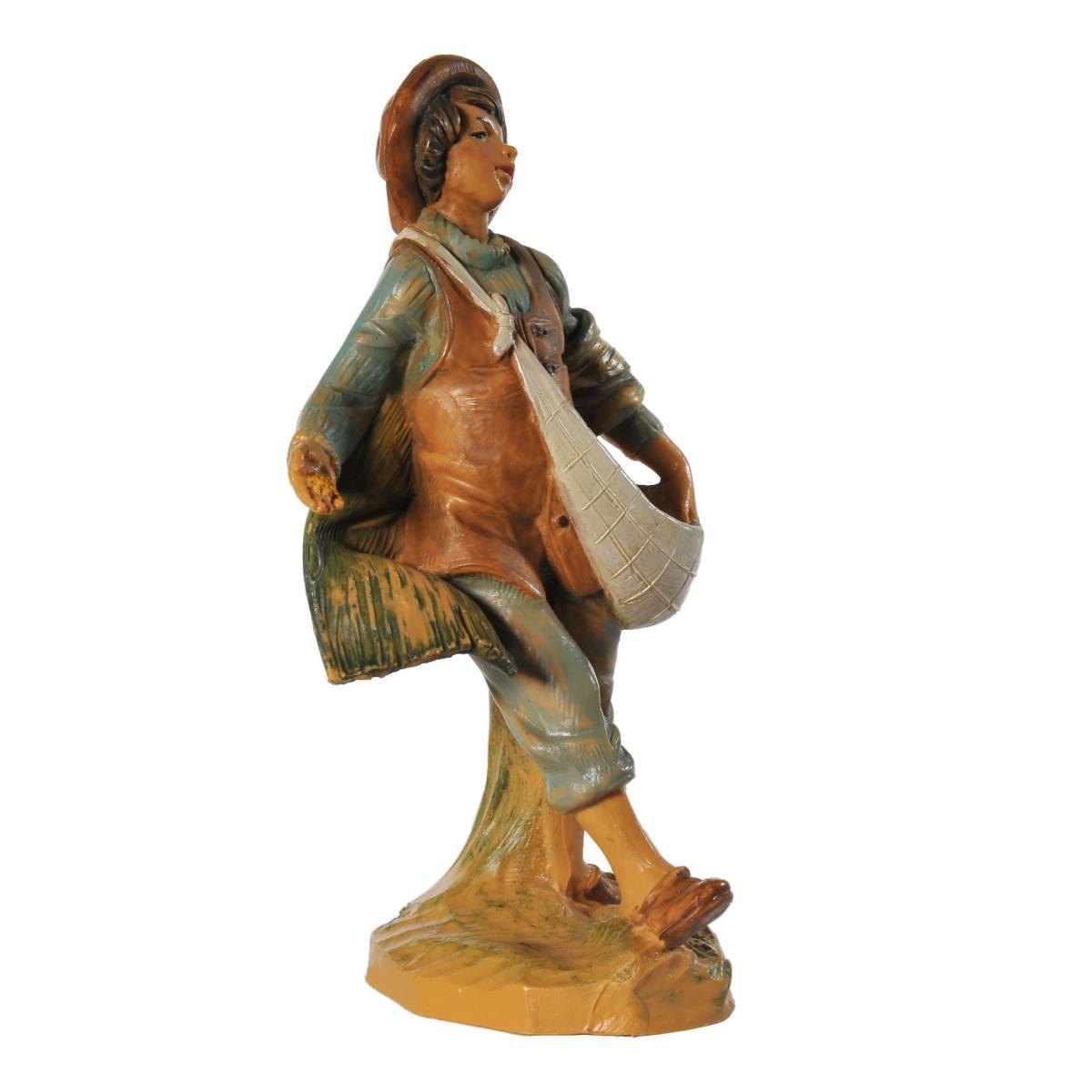 Statua presepe 12 cm pastore che semina