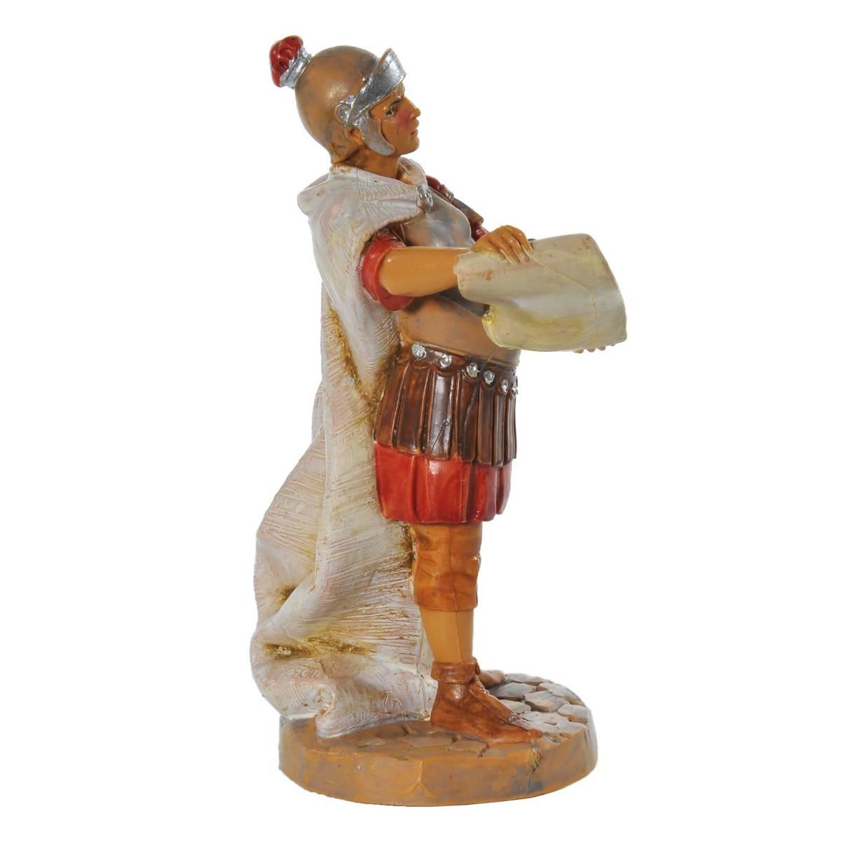 Statua presepe 12 cm soldato romano pergamena