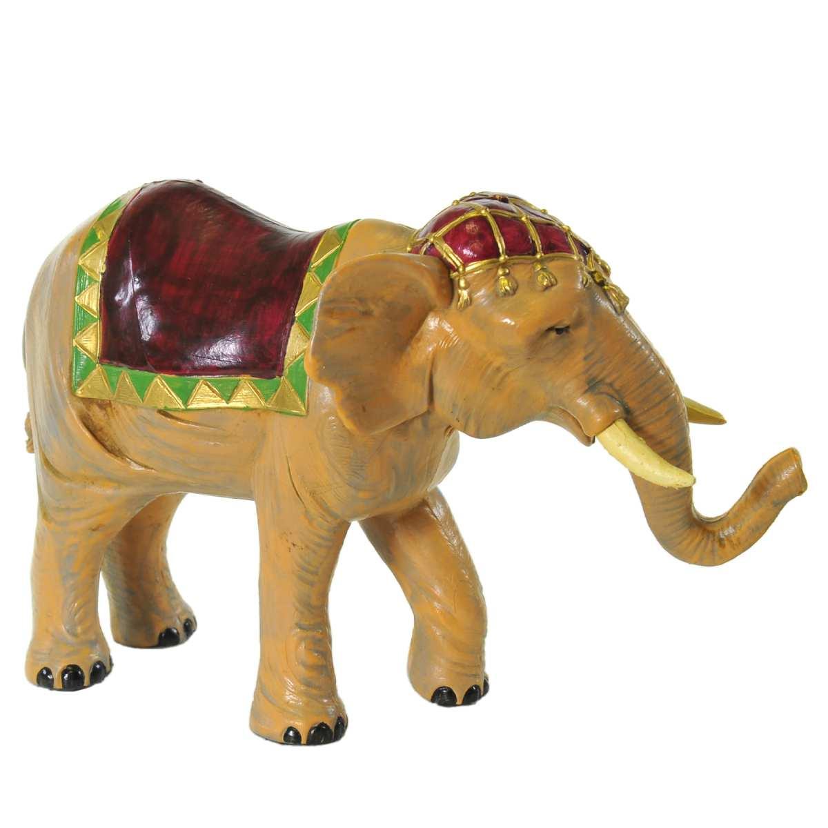Statua presepe 12 cm elefante in piedi