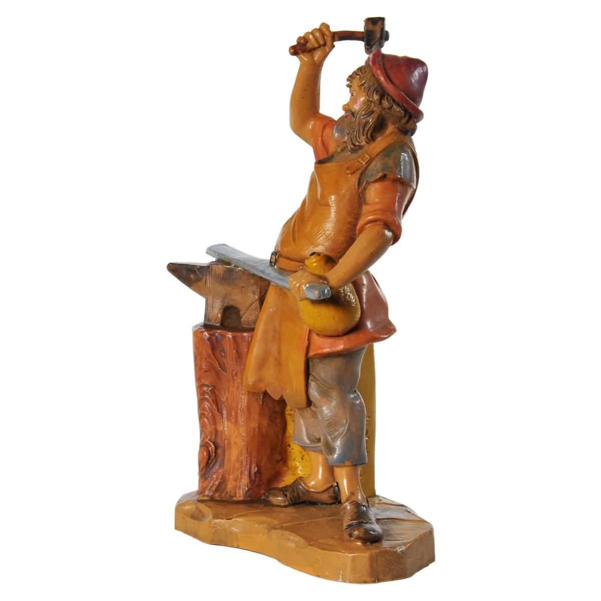 Statua presepe 12 cm fabbro banco attrezzi