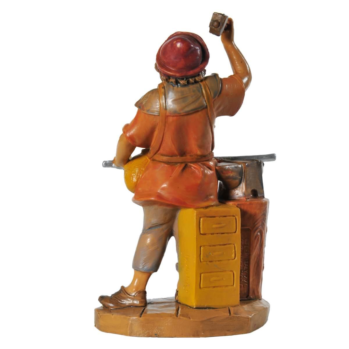 Statua presepe 12 cm fabbro banco attrezzi