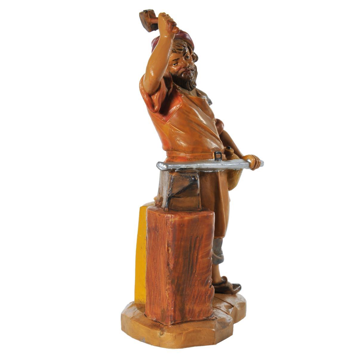Statua presepe 12 cm fabbro banco attrezzi