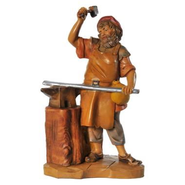 Statua presepe 12 cm fabbro banco attrezzi