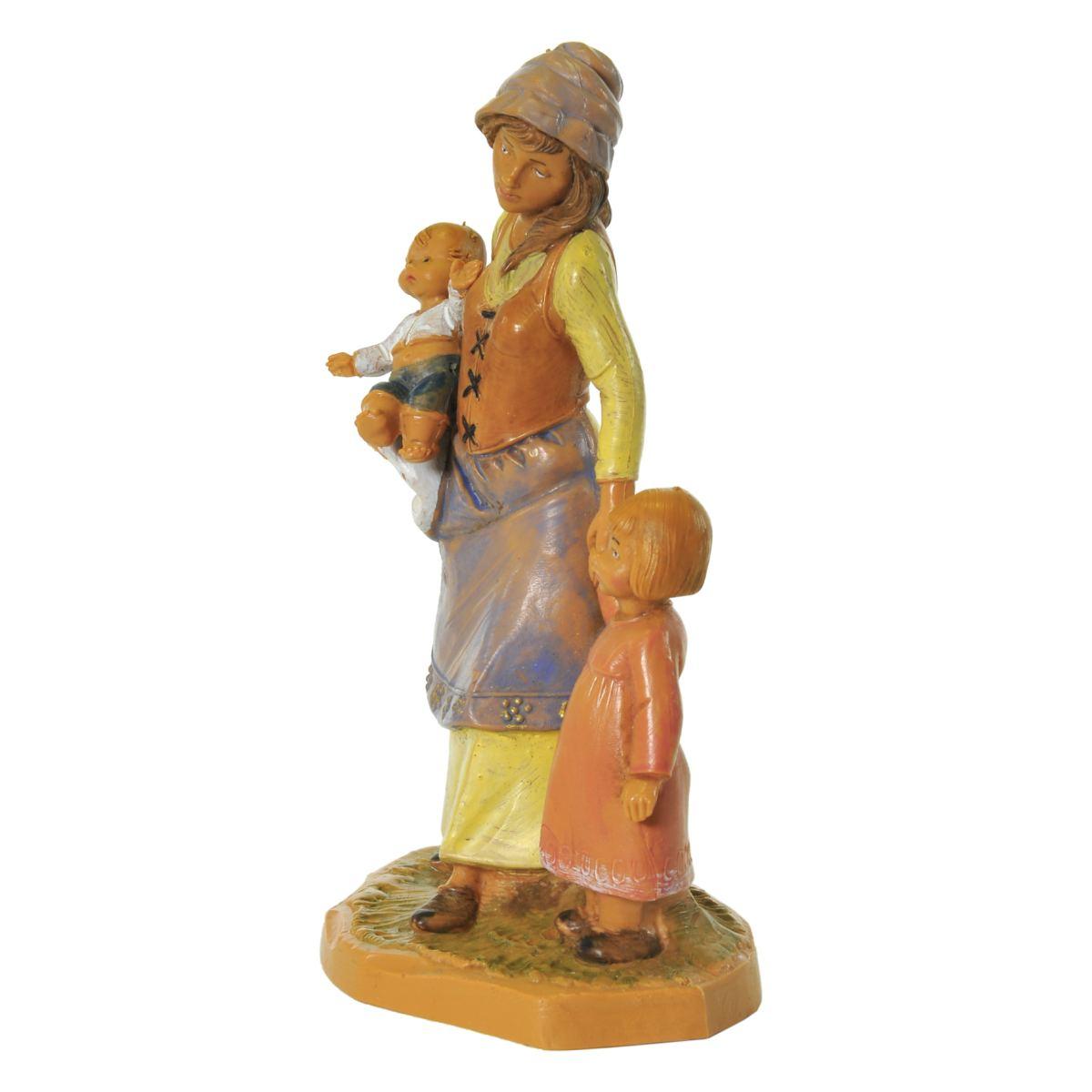 Statua presepe 12 cm pastorella bambini