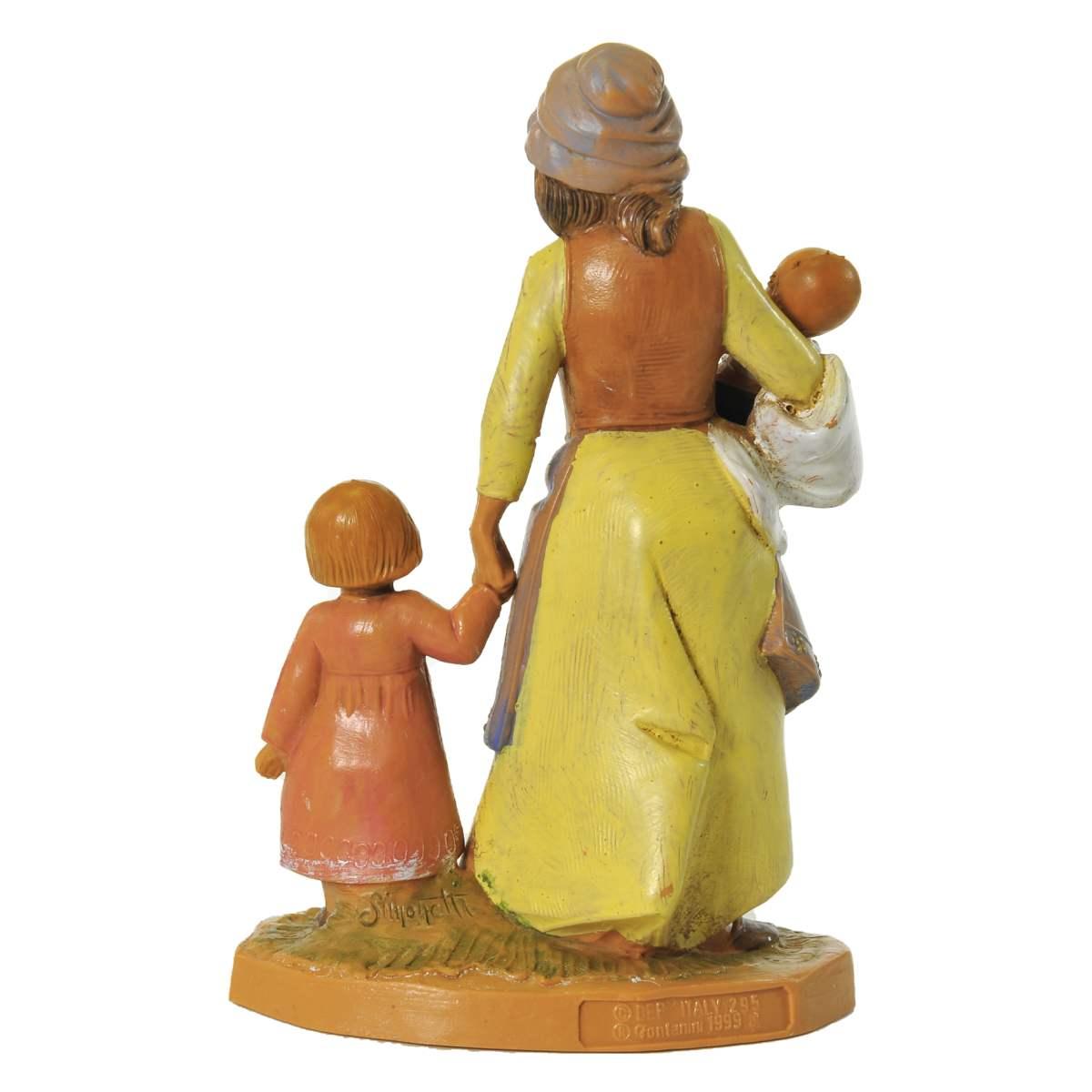 Statua presepe 12 cm pastorella bambini