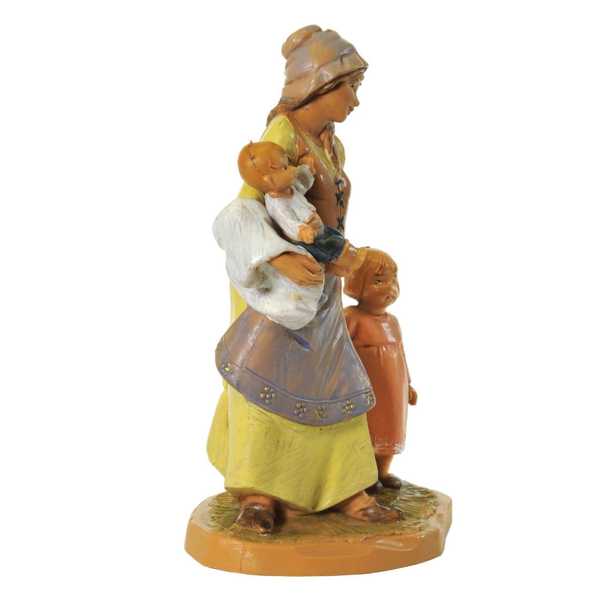Statua presepe 12 cm pastorella bambini