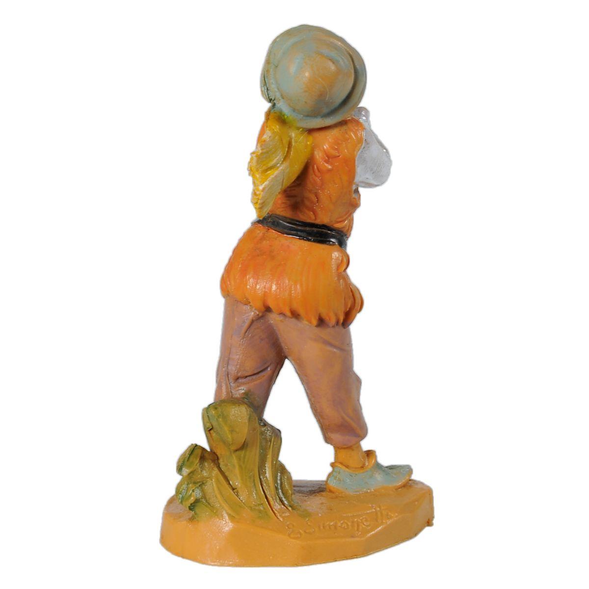 Statua presepe 6.5 cm pastore flauto