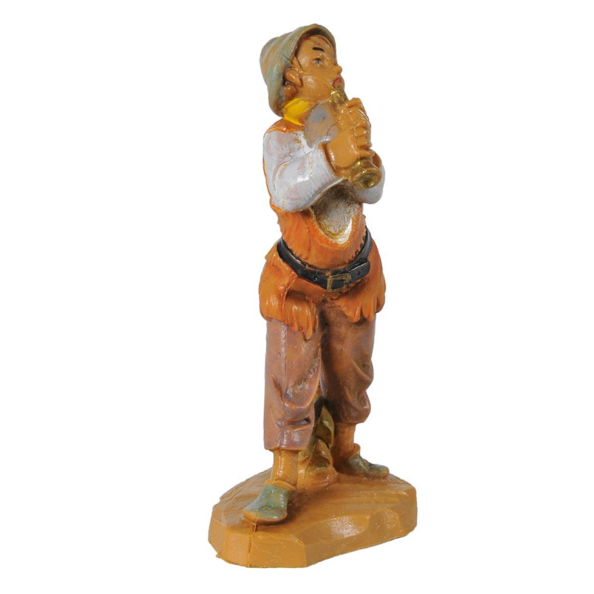Statua presepe 6.5 cm pastore flauto