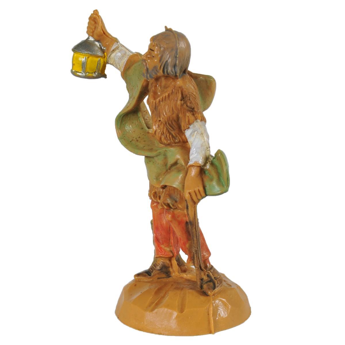 Statua presepe 6.5 cm pastore lanterna