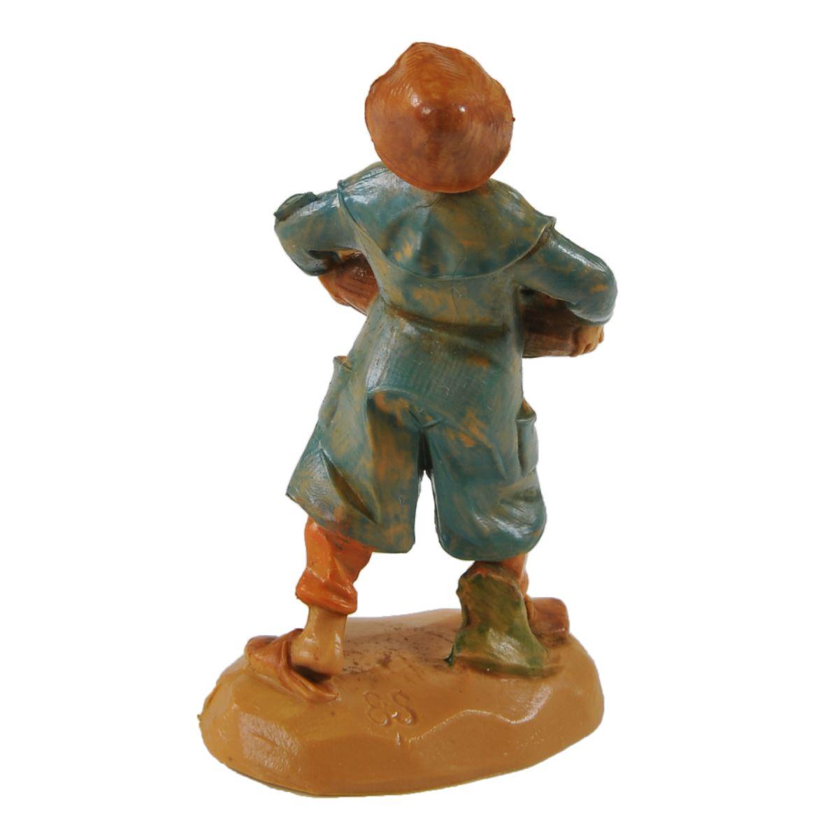 Statua presepe 6.5 cm pastore vassoio di frutta