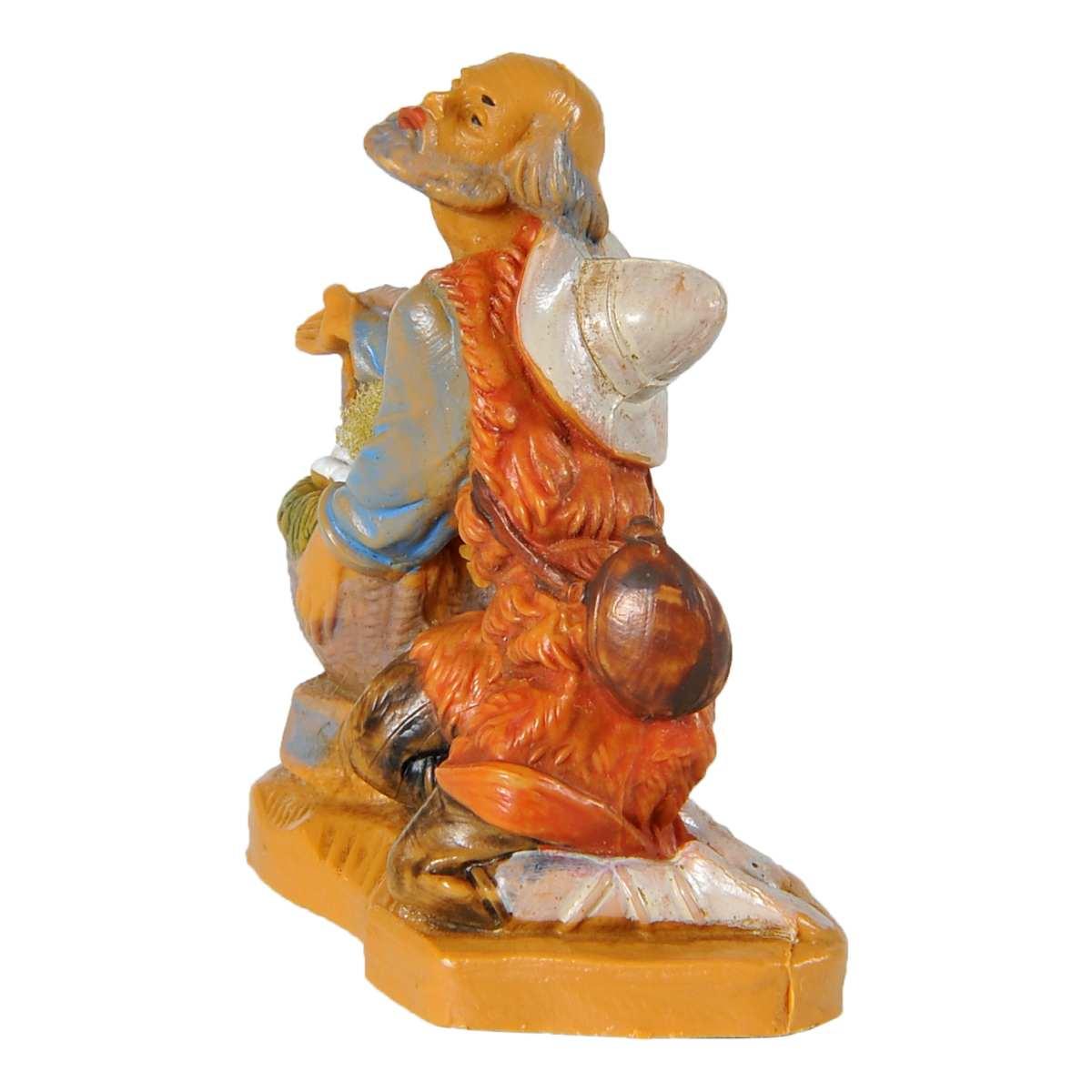 Statua presepe 6.5 cm pastore uova