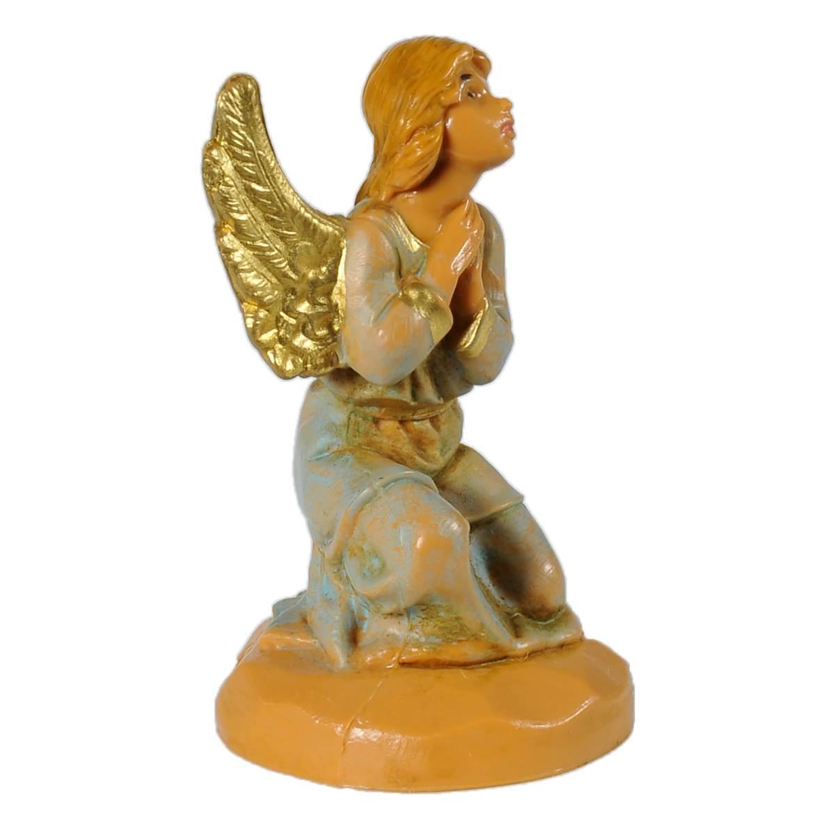 Statua presepe 6.5 cm angelo in ginocchio