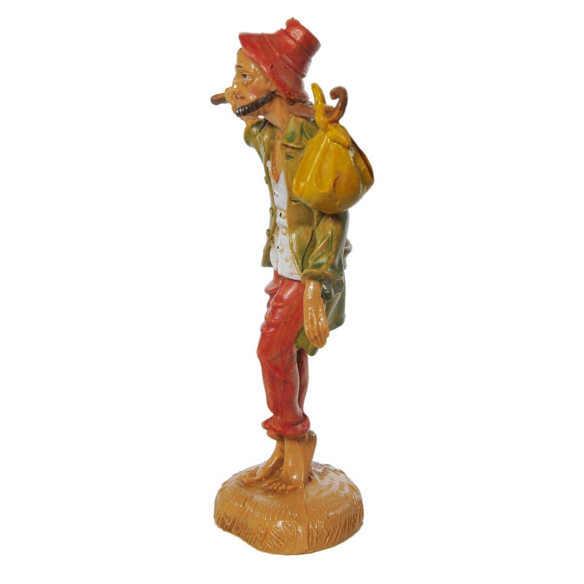 Statua presepe 10 cm pastore fardello