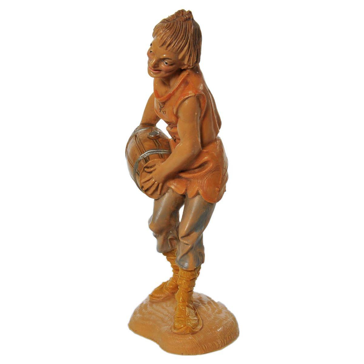 Statua presepe 10 cm pastore botte