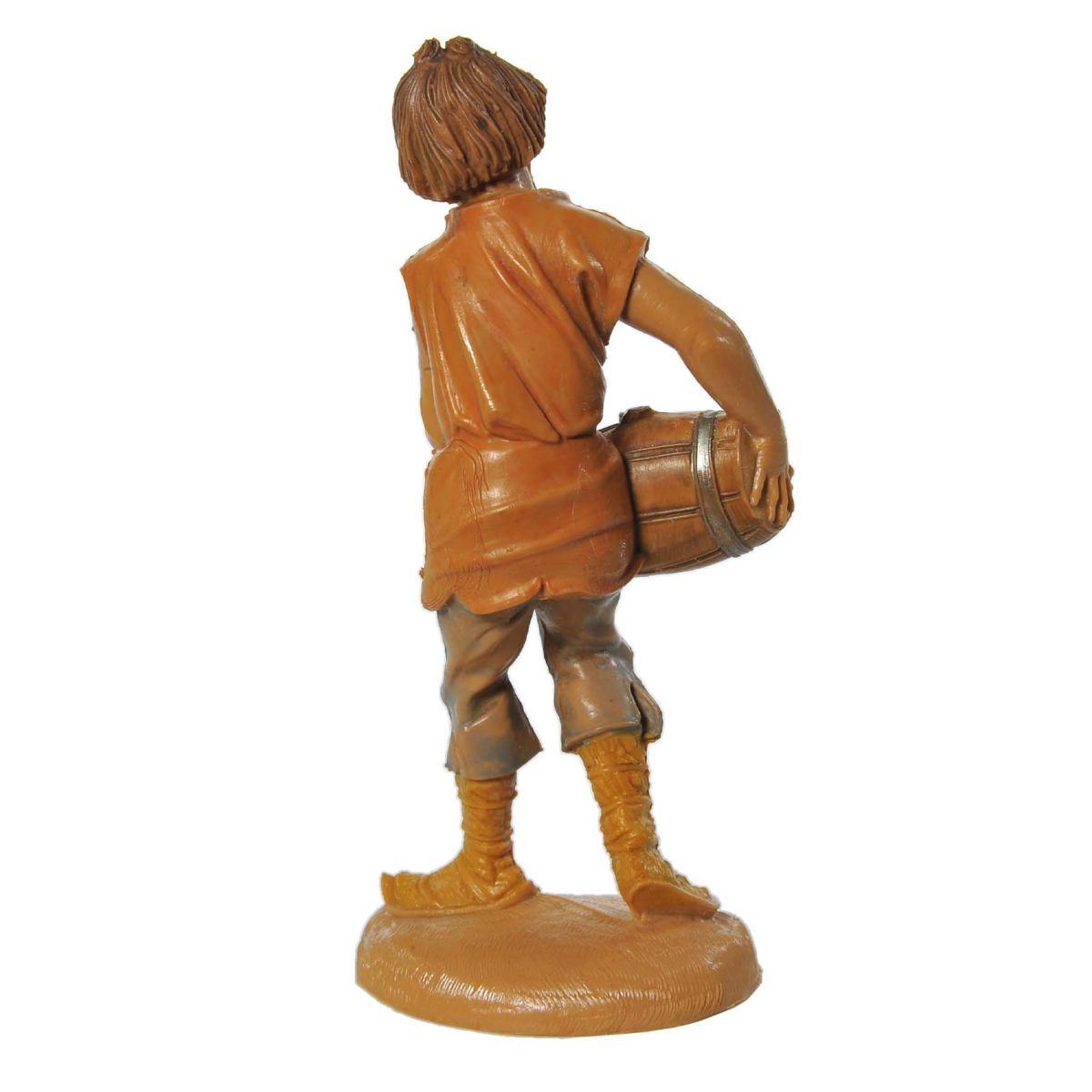 Statua presepe 10 cm pastore botte