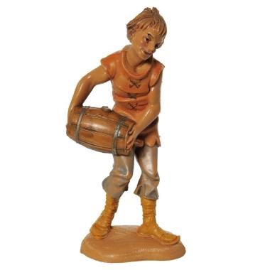 Statua presepe 10 cm pastore botte