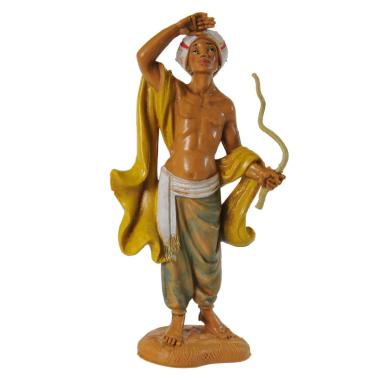 Statua presepe 10 cm pastore frusta