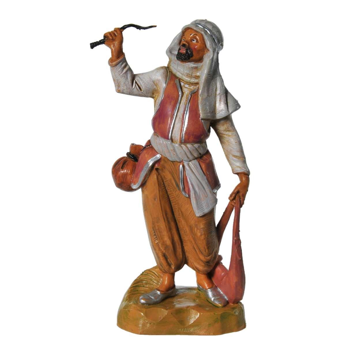 Statua presepe 12 cm pastore frusta