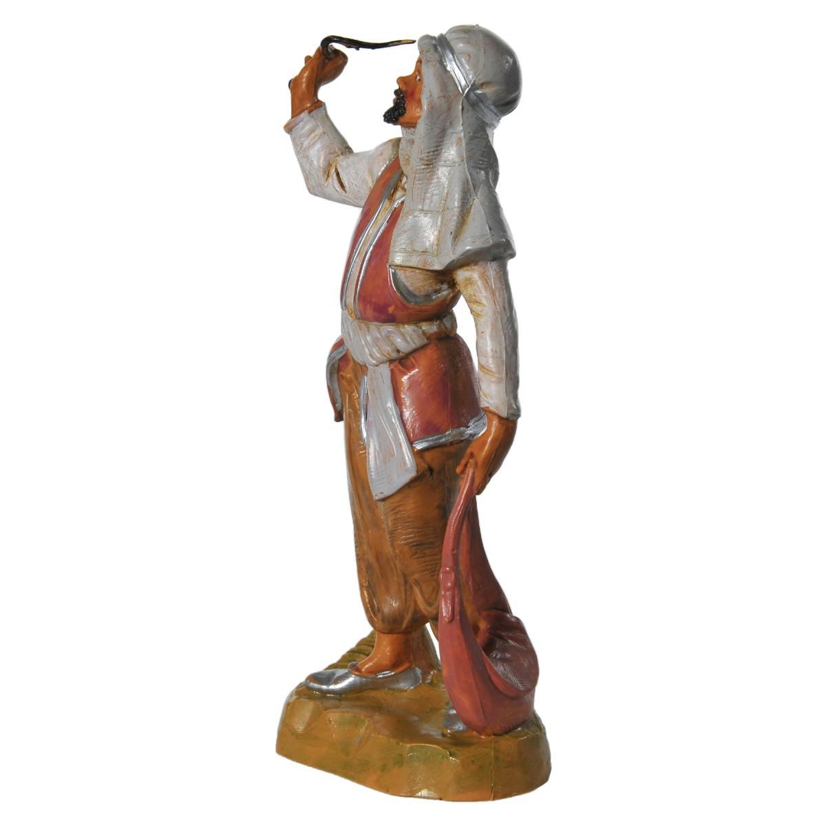 Statua presepe 12 cm pastore frusta